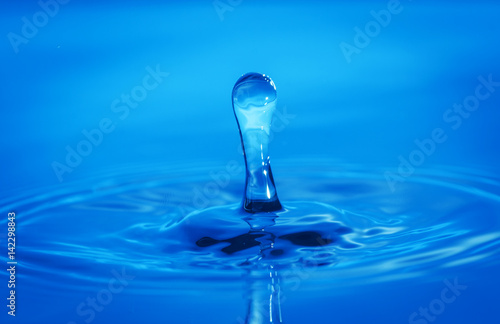 Water drop close up, nature background
