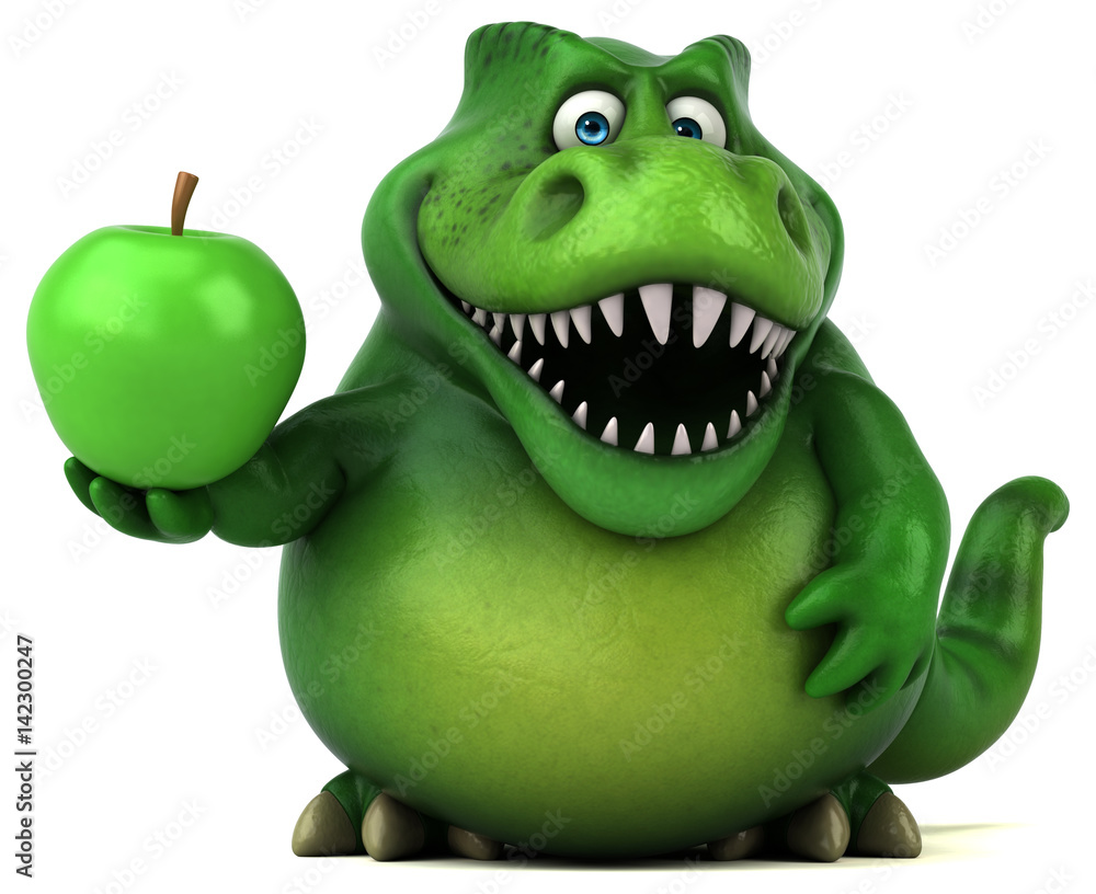 Fototapeta premium Fun dinosaur - 3D Illustration