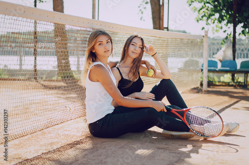 two girls athletes