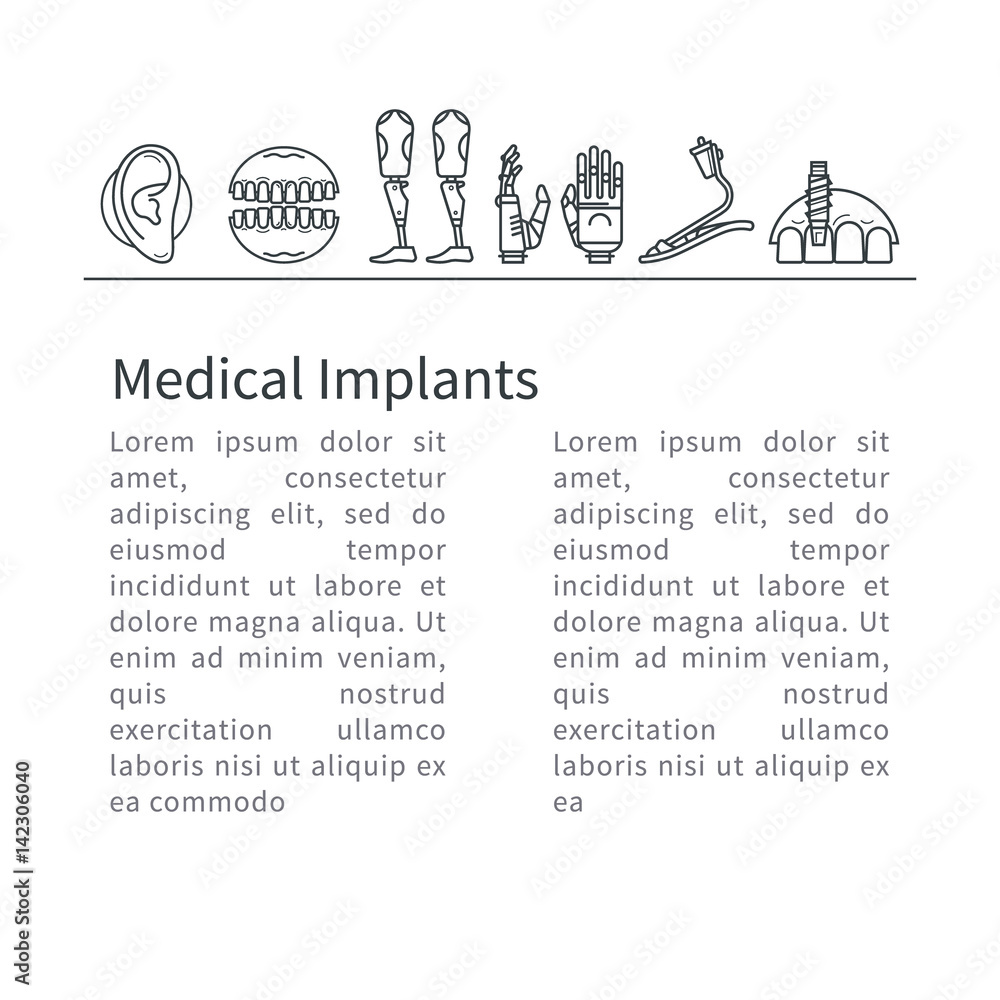 Prosthetics medical illustration