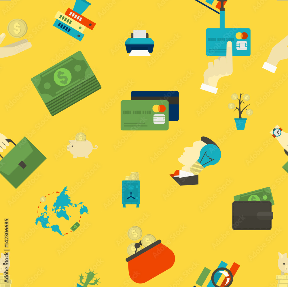Business and Finance Seamless Pattern Business and Finance Seamless Pattern