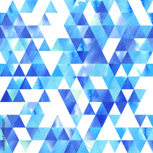 watercolor triangle seamless pattern