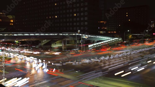 夜の道路, タイムラプス