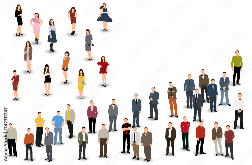 Vector, illustrations, people, men and children Vector, illustrations, people, men and children
