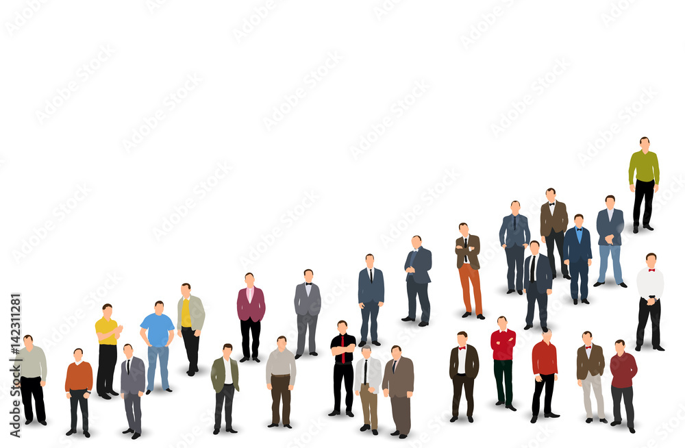 Vector, illustration, collection of a man without a face Vector, illustration, collection of a man without a face