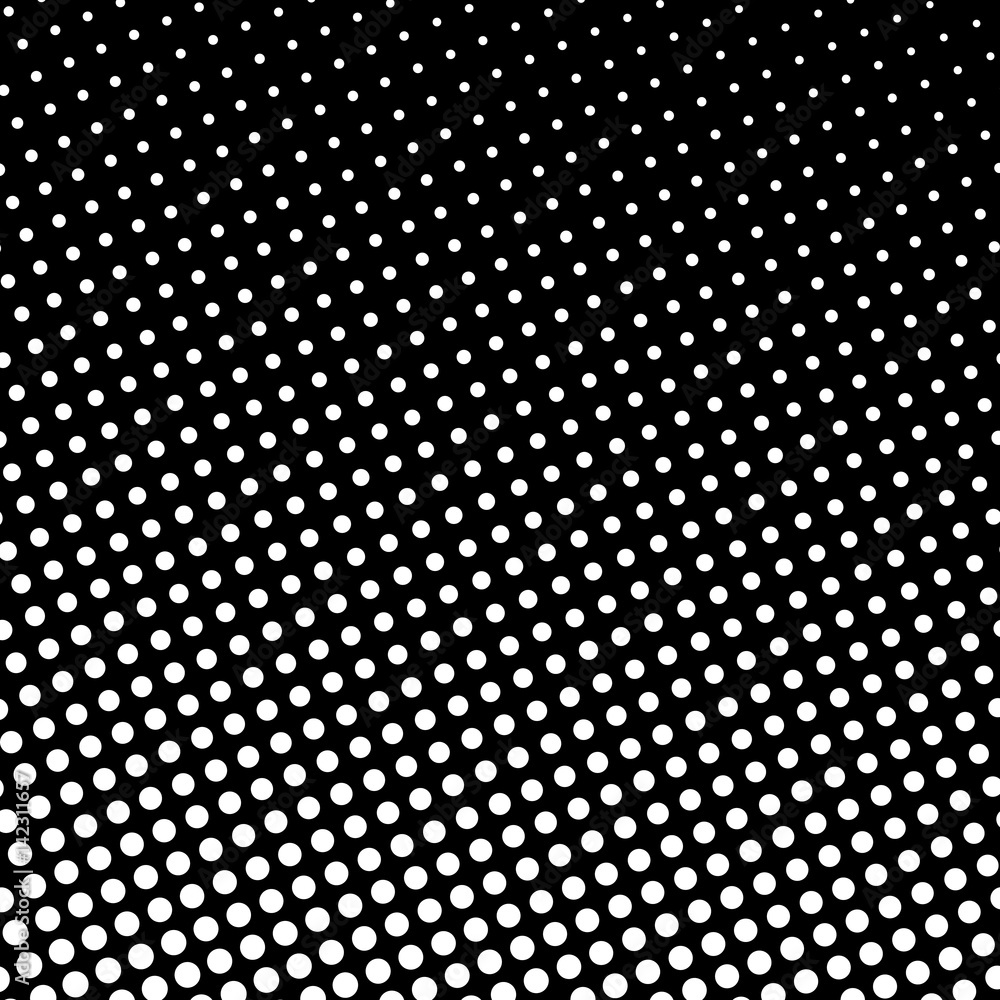 Pop Art Background, White Dots on Black Background, Gradient from Bottom  Left to Upper Right, Halftone Retro Style, Vector Illustration Stock Vector  | Adobe Stock