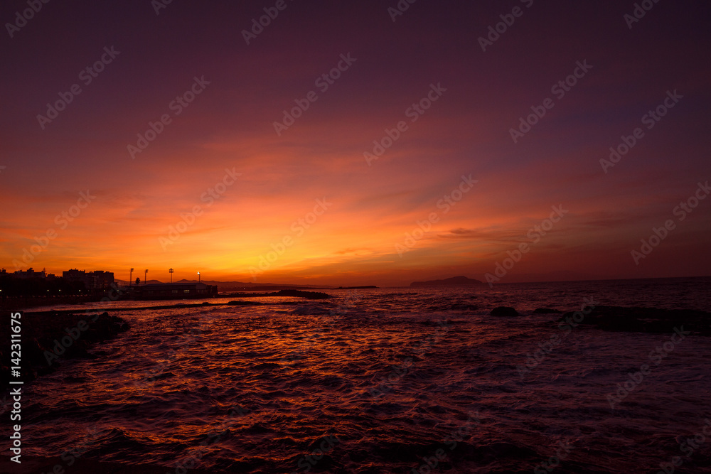 Obraz premium Sunset in Grecee / Crete / Sea