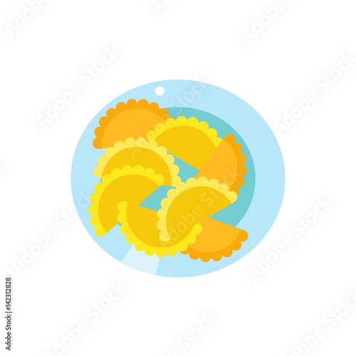 Dumplings on plate icon