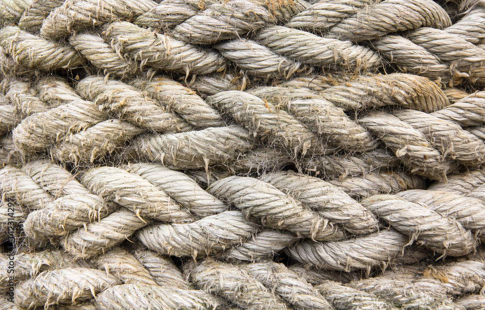 colored old vintage marine rope texture background