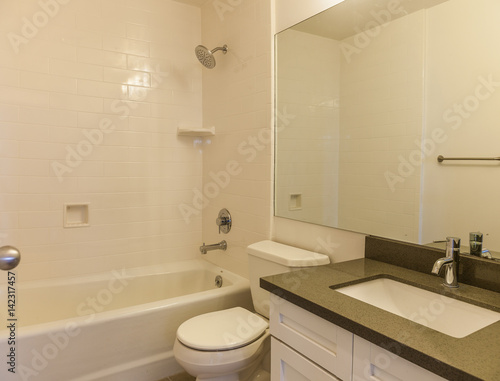 contemporary white bathroom