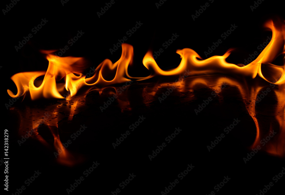 Art abstract fire flame on black background Art abstract fire flame on black background