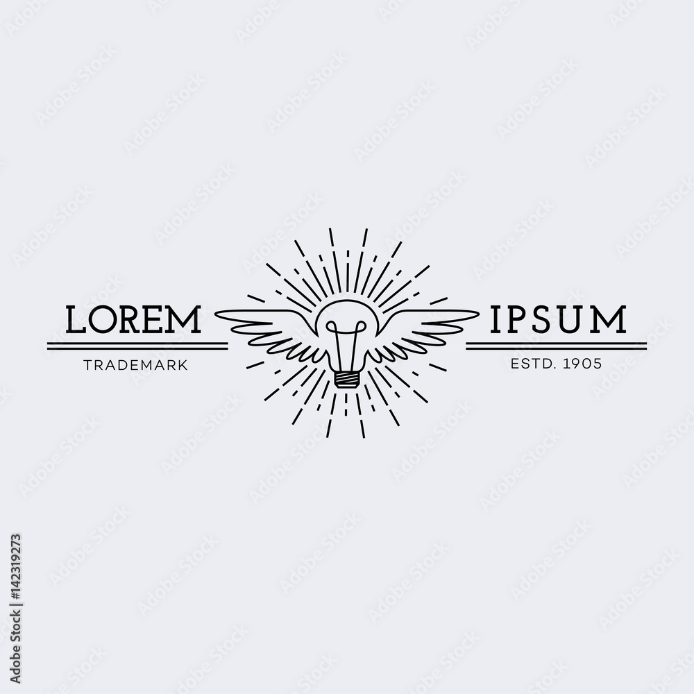 Fototapeta premium Logo in outline style