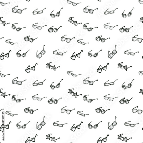 Seamless pattern with sunglasses