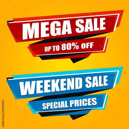 Mega Sale origami banners