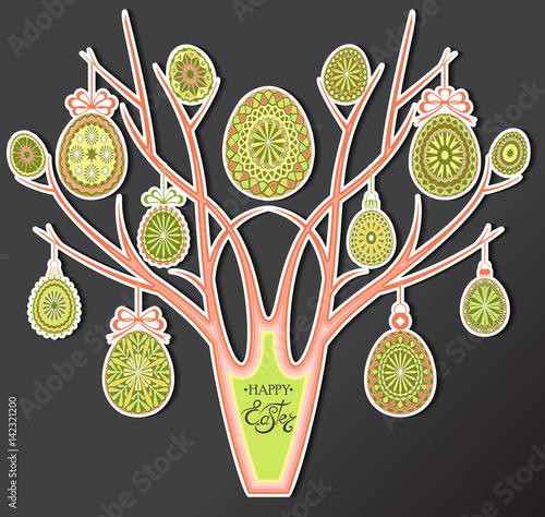 Easter tree with Easter Eggs.