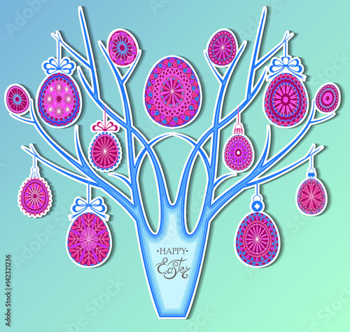 Easter tree with Easter Eggs.