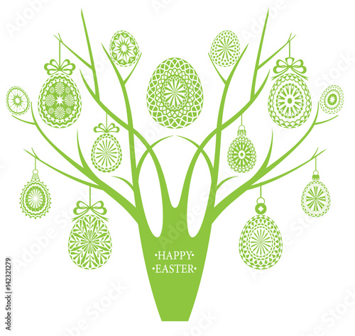 Easter tree with Easter Eggs.