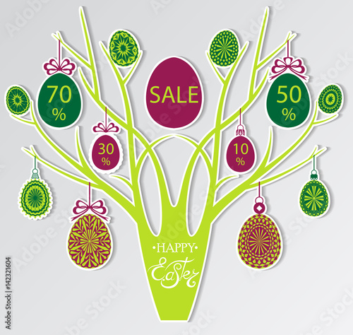 Easter tree with Easter Eggs.