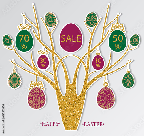 Easter tree with Easter Eggs.