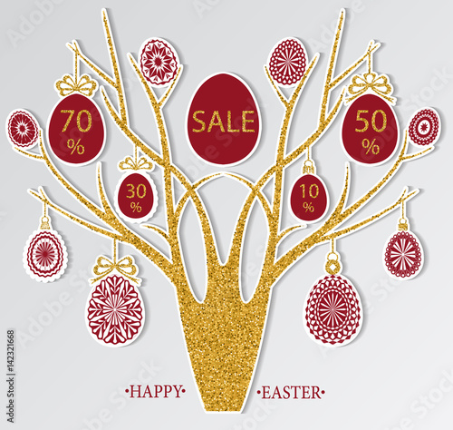Easter tree with Easter Eggs.