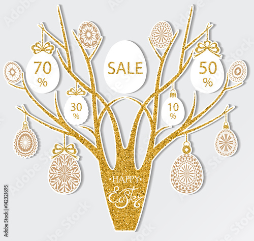 Easter tree with Easter Eggs.