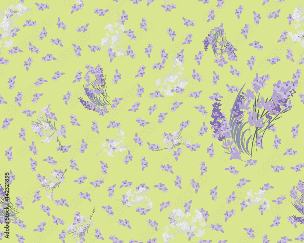 Floral lavender retro vintage background