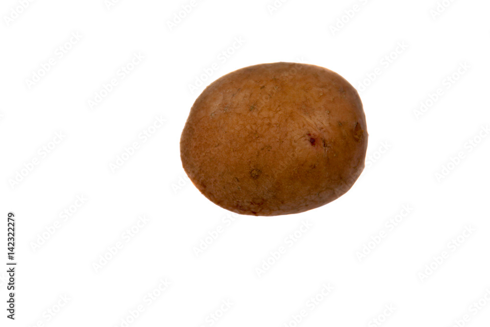 One potato isolated on white background One potato isolated on white background