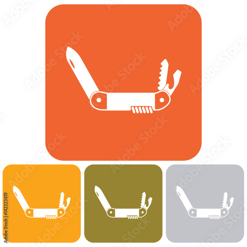 Camping knife icon