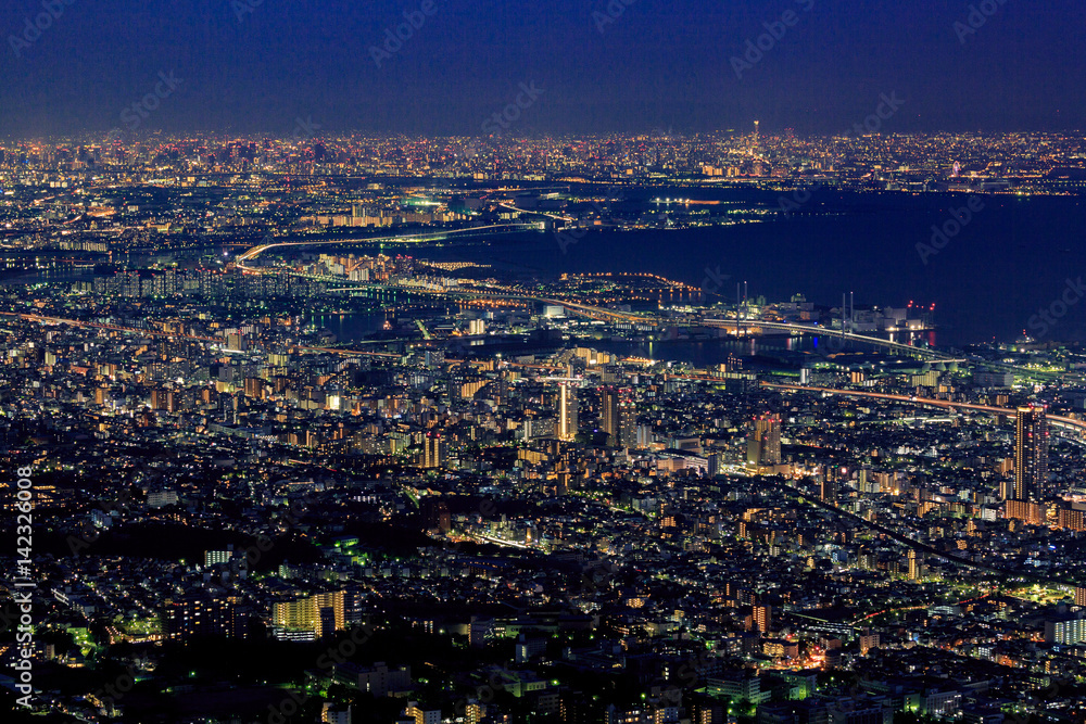 神戸 摩耶山 掬星台からの夜景 -日本三大夜景-