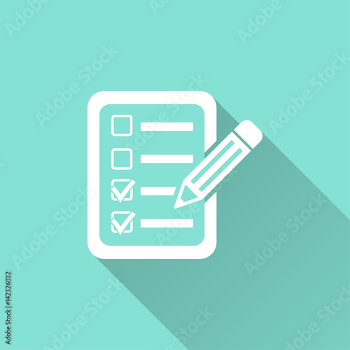 Clipboard pencil - vector icon.