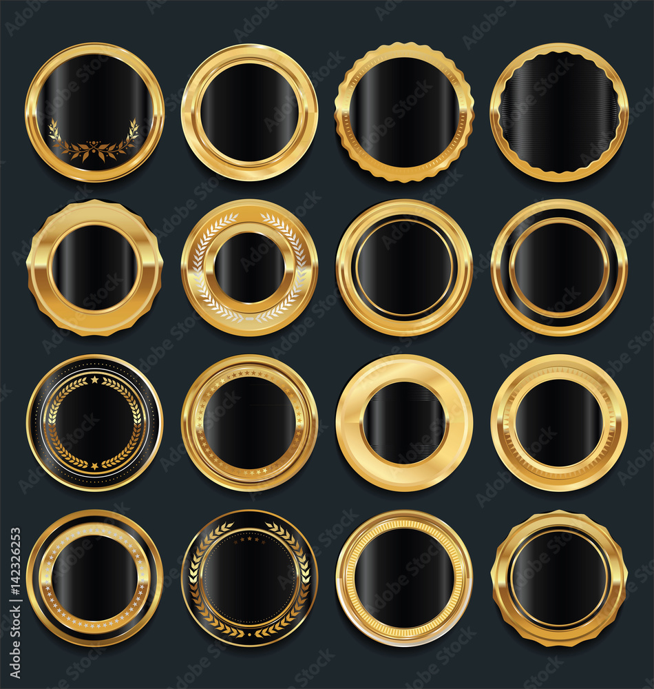 Luxury golden design elements collection Luxury golden design elements collection