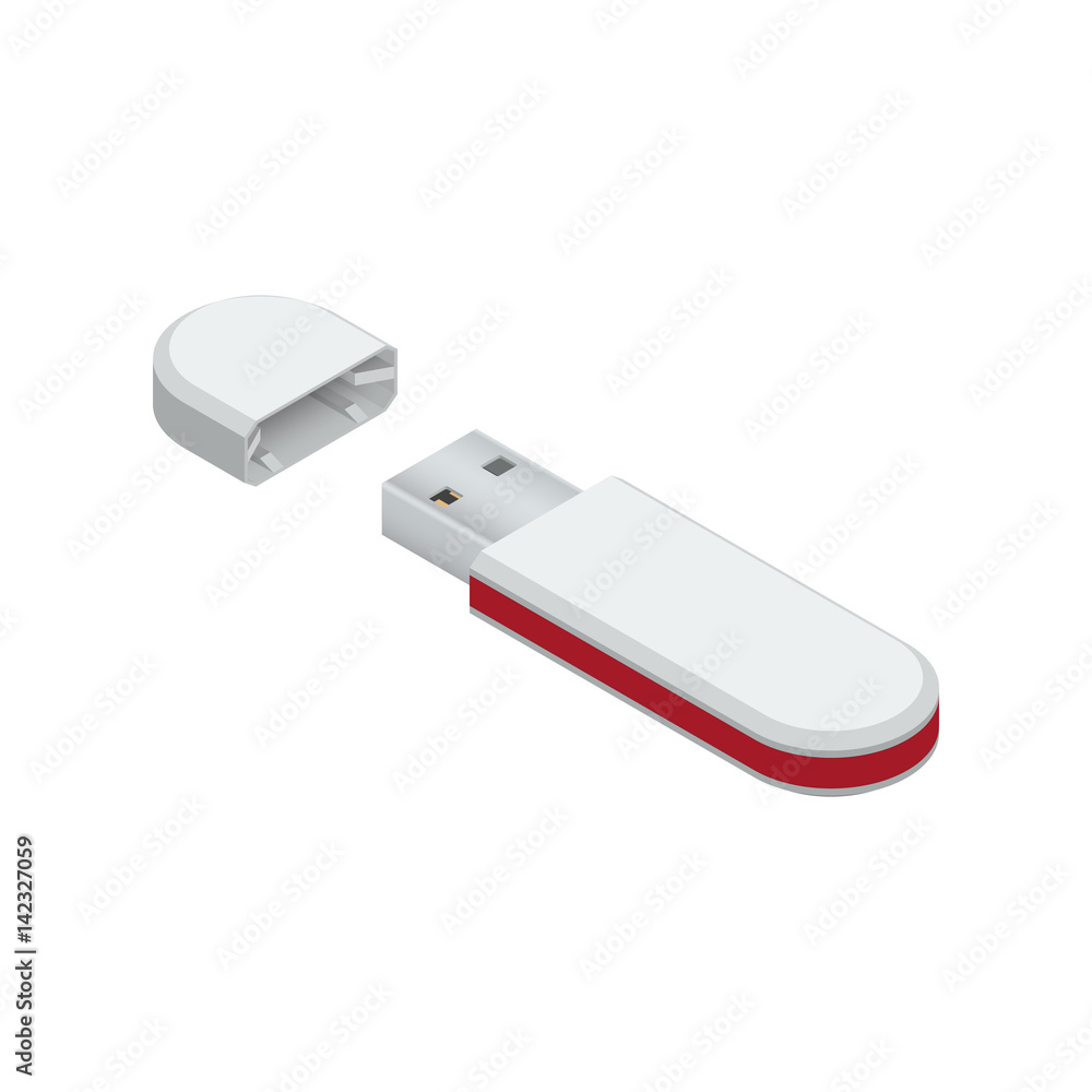 USB Flash Drive isolated on white background USB Flash Drive isolated on white background