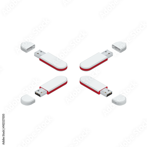 USB Flash Drive isolated on white background
