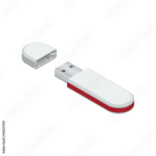 USB Flash Drive isolated on white background