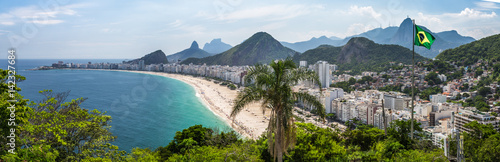 Photo Blick auf die Copacabana, vom Fort in Rio de Janeiro, Brasilien