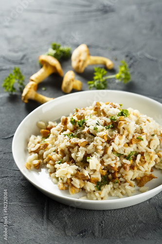 Mushroom risotto with herbs