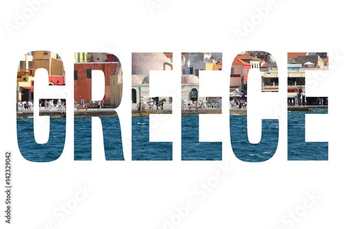 Greece - travel sign postcard