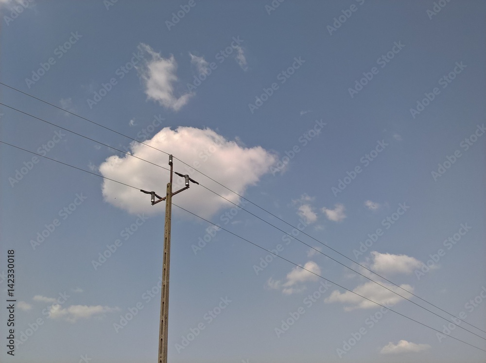 Energy Pole Touching Cloud