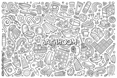 Vector et of Bathroom objects