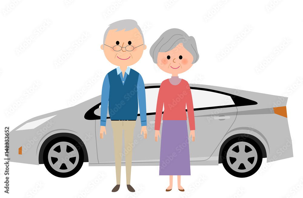 シニアカップル 車 シニアカップル 車