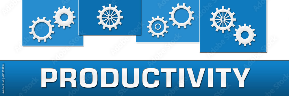 Productivity Blue Gears On Top Productivity Blue Gears On Top