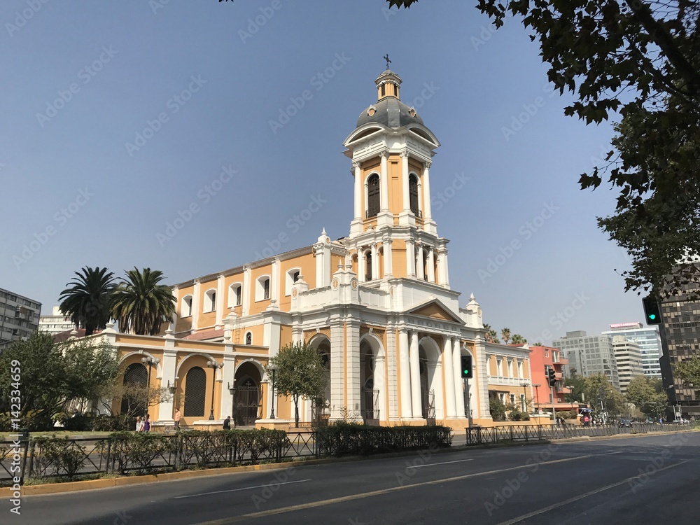 Church and cathedral in Santiago Chile