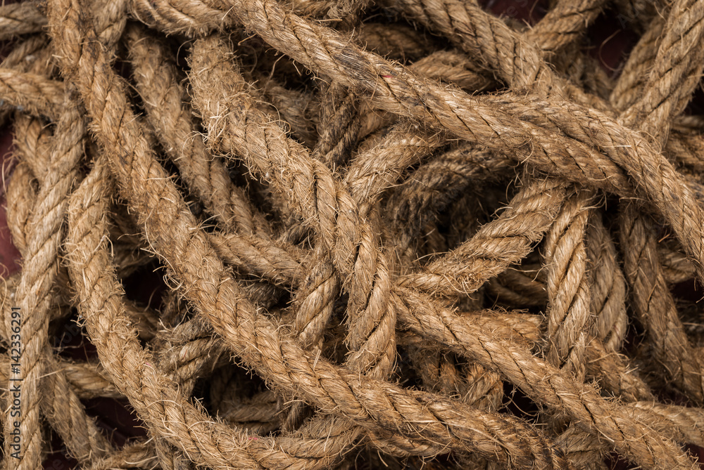 background and texture of old rope