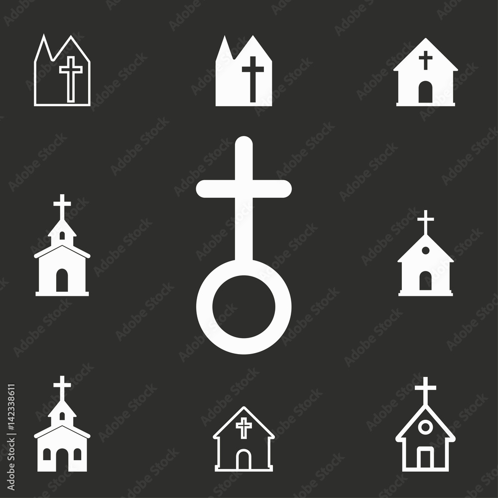 Church icon set. Church icon set.