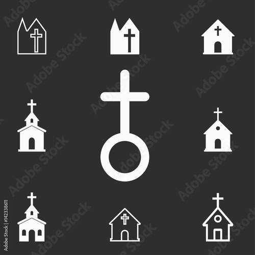 Church icon set.