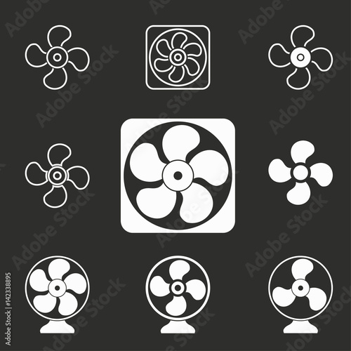 Fan icon set.