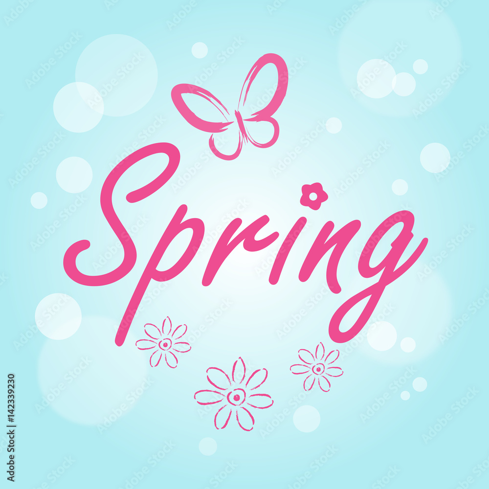 Spring Greeting Banner - Vector Illustration EPS10