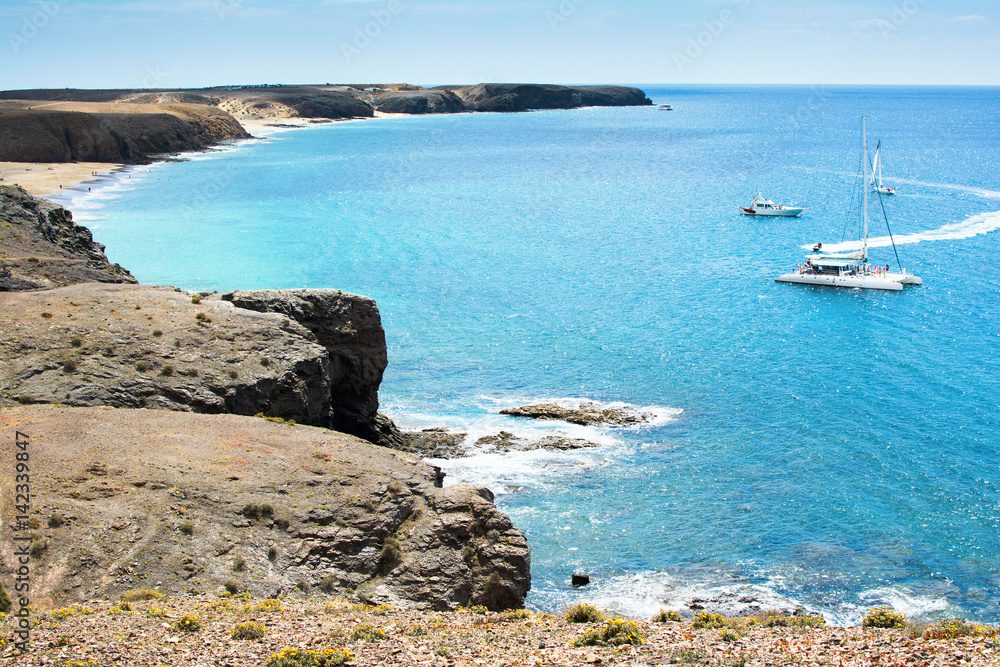 View of Papagayo in Playa Blanca, Lanzarote View of Papagayo in Playa Blanca, Lanzarote