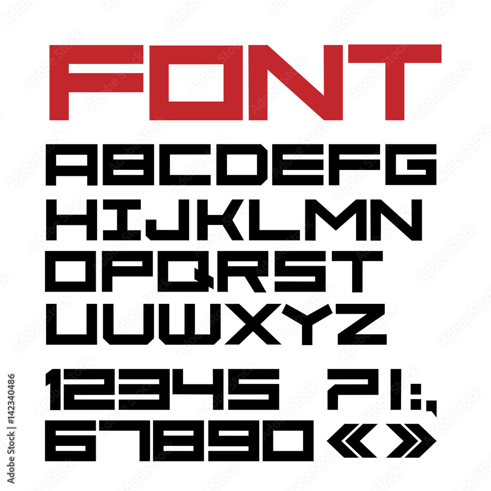 Alphabet letters,numbers and punctuation marks