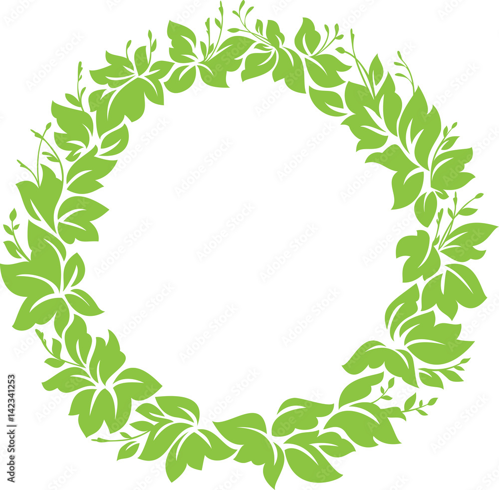 Spring wreath. Vector frame with place for text Spring wreath. Vector frame with place for text